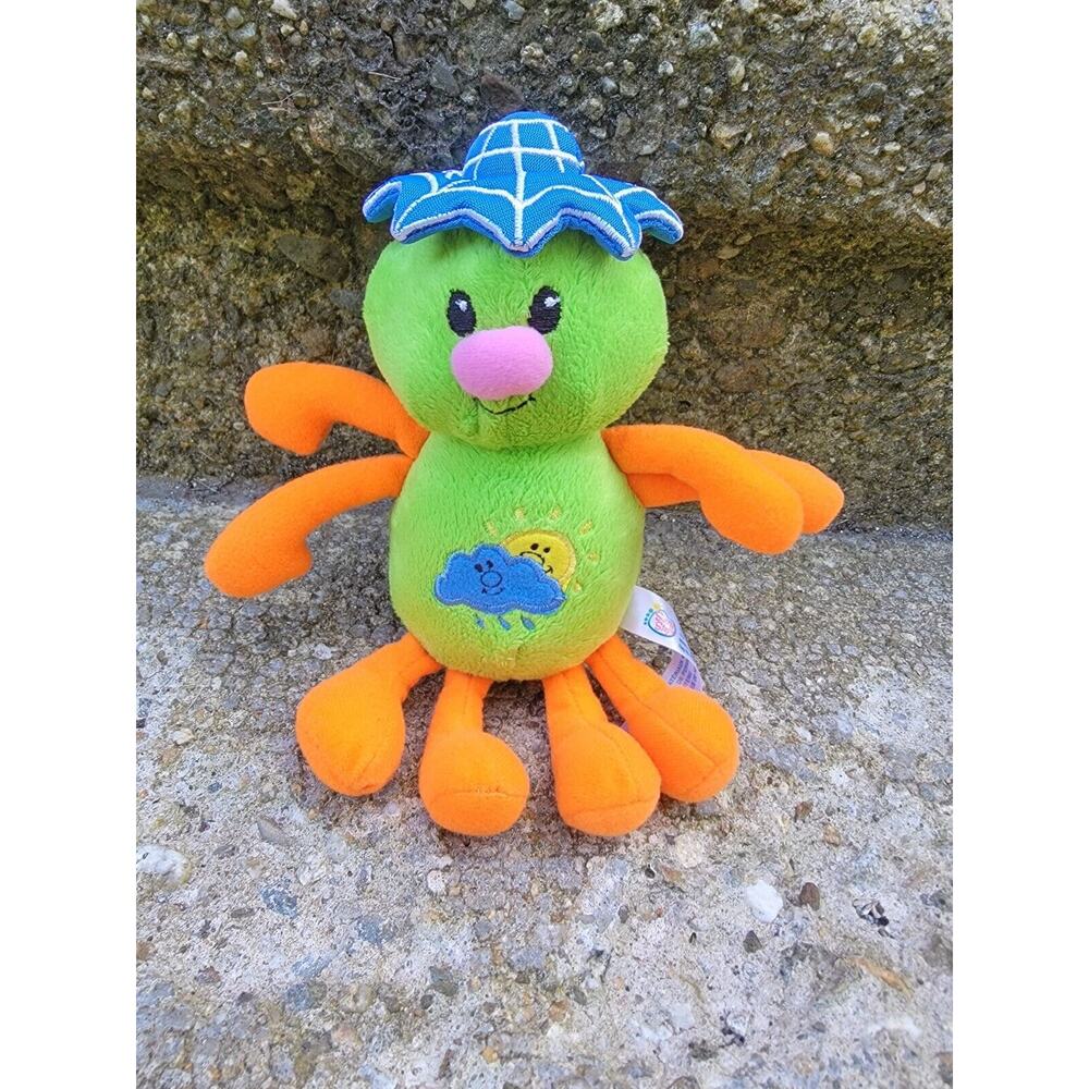 sunny steps 2007 spider plush Stuffed Animal Plays Itsy Bitsy Spider Rattle